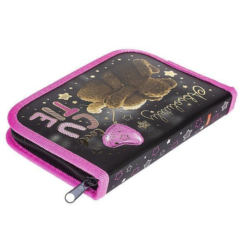 Пенал 190х130мм 1 отд. на молнии с таблистерумножения "Осторожно! Очень мило" (Хатбер)