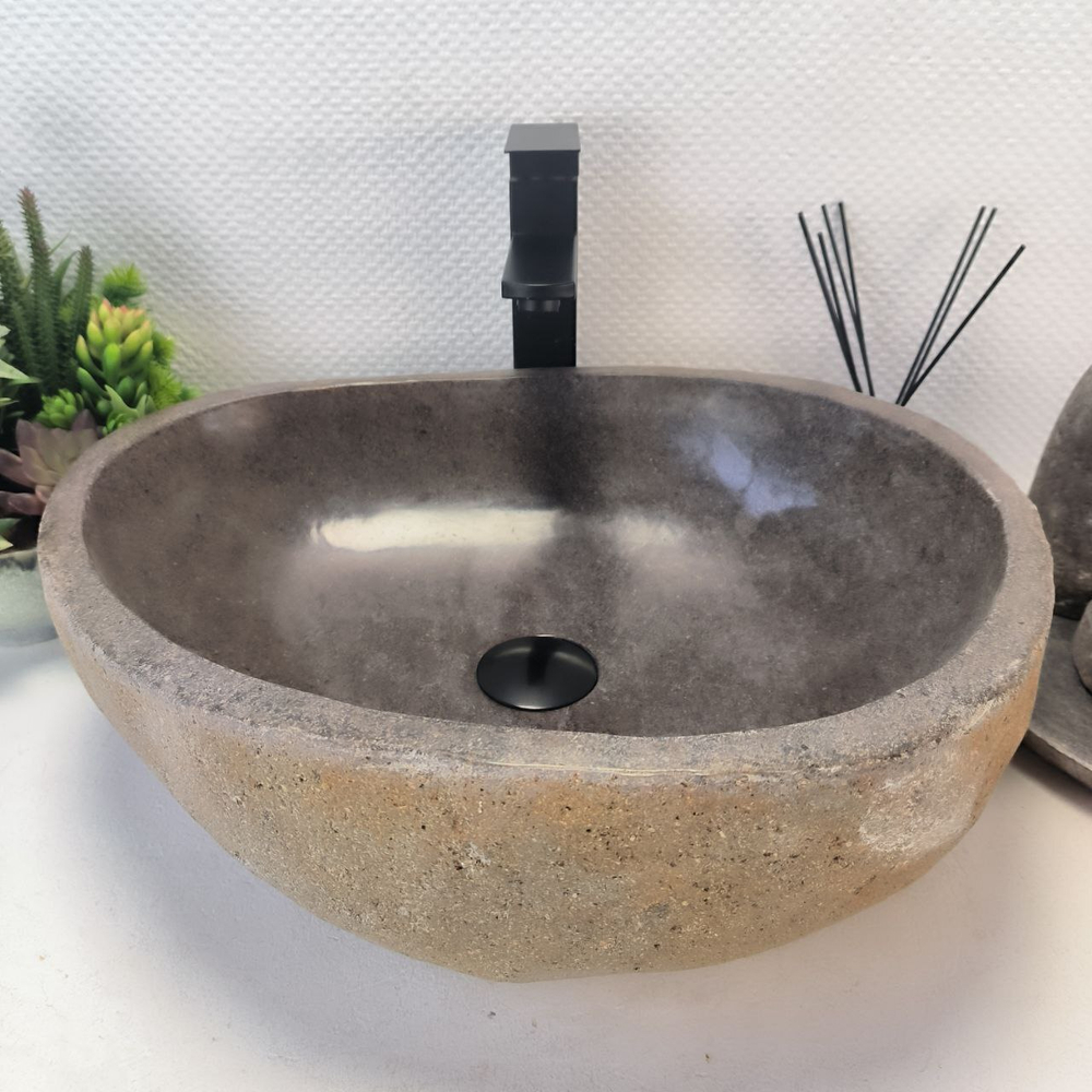 Раковина из речного камня RS-63690 (49*42*16) 0122