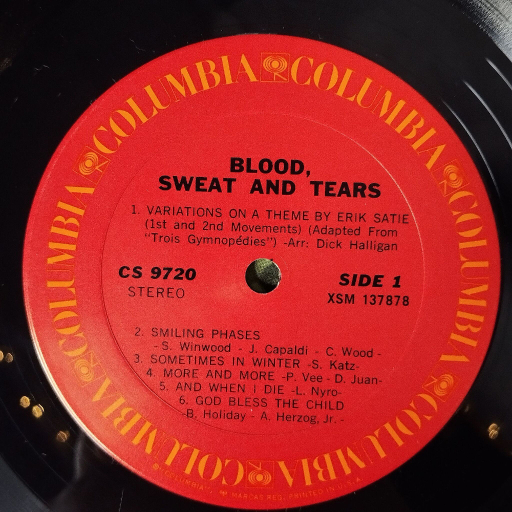 Винтажная виниловая пластинка LP Blood, Sweat And Tears Blood, Sweat And Tears (USA 1973)