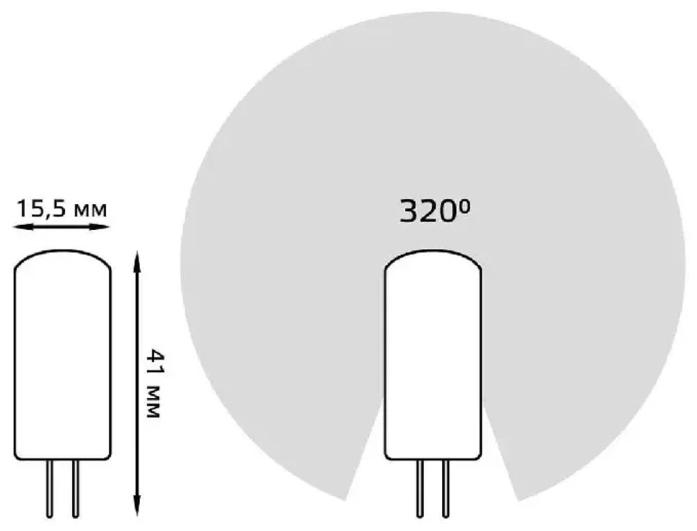 Лампа Gauss LED 3W G4 12V 4100K SS207707203