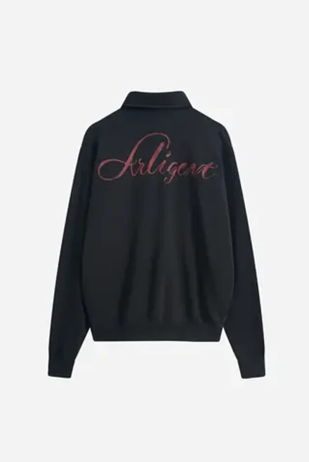 Свитшот с воротником поло