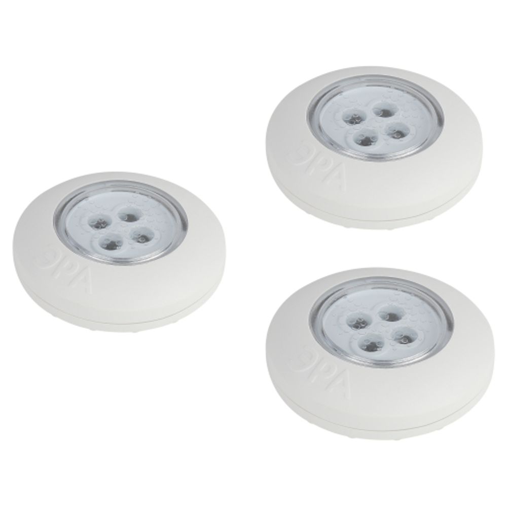 Светодиодный фонарь подсветка ЭРА SB-803 пушлайт 4хLED на батарейках 3хААА белый 3 шт | Подсветка, пушлайты