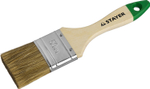 Кисть плоская STAYER ″LASUR-STANDARD″, смешанная (натуральная и искусственная) щетина, деревянная ручка, 50мм