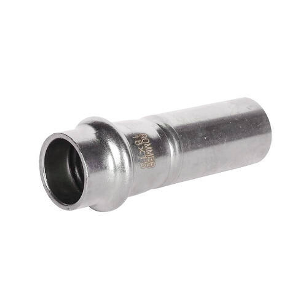 Муфта редукционная однораструбная ROMMER - 35 x 18 (прессовая, для труб из нержавеющей стали)