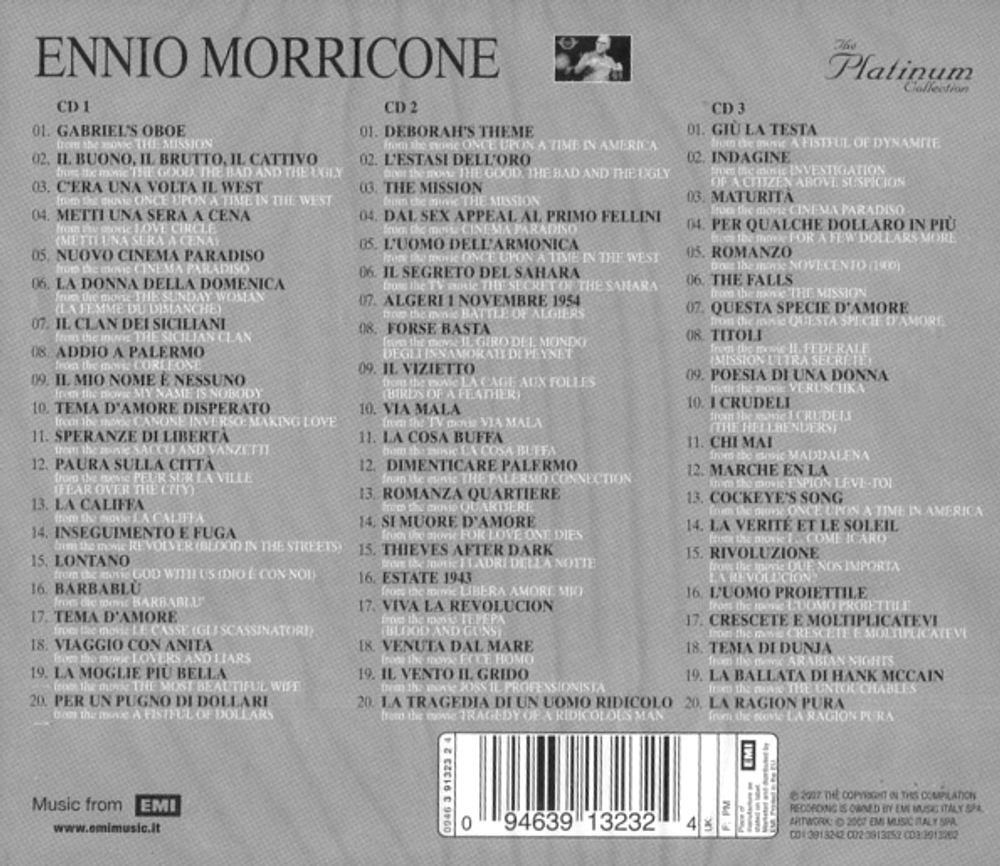 Ennio Morricone / The Platinum Collection (3CD)