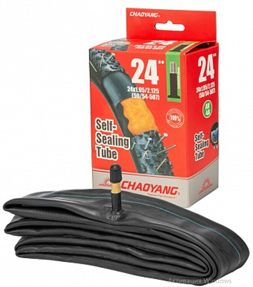 Велокамера 24"x1.95"/2.125" автовентиль 48мм CHAOYANG/STELS самозаклеивающаяся, в инд. упаковке