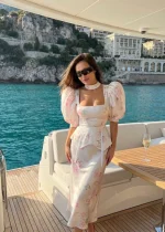 Платье Фото из Парижа, Молочный