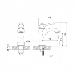Смеситель для умывальника Oldie IDDIS OLDBR00i01