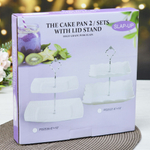 Фруктовница 2-х ярусная "Маршмеллоу" d19/24см, h25см