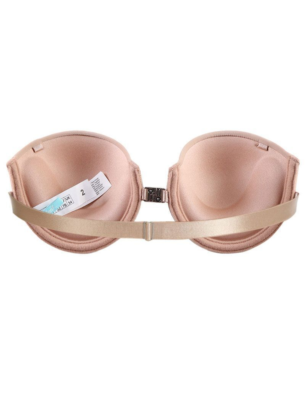 Бюстгальтер-фашия с градуированной чашкой и открытой спиной (Размер: 3B) (Цвет: телесный)