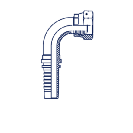 Фитинг DN 10 DK (Г) 22x1.5 (90) накидная гайка
