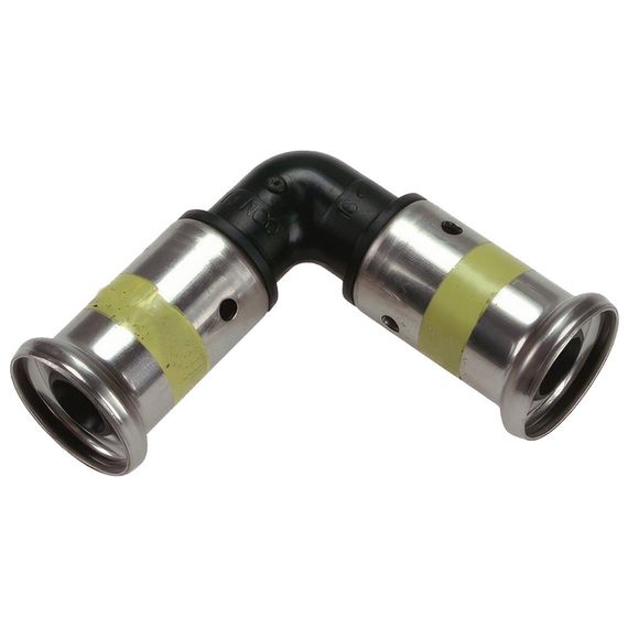 Угольник HENCO 90гр, ПВДФ пресс (газ), 32x32