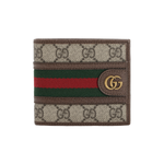 GUCCI Ophidia Canvas With Leather Wallet Men"s Ebony/Brown