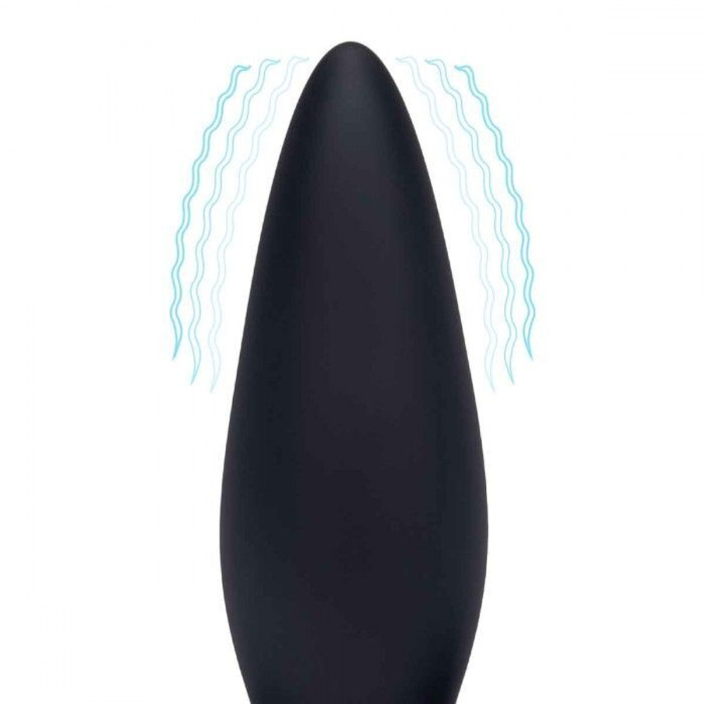 Черный анальный виброплаг для простаты Impaler - 14 см. (Цвет: черный)