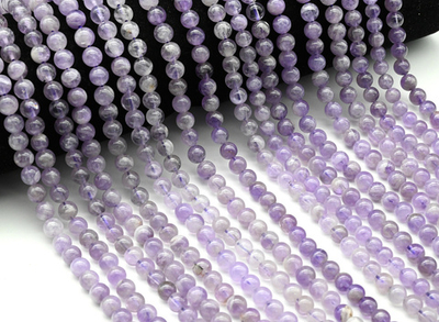 1761 Аметист лавандовый шар гладкий 6мм, 19см