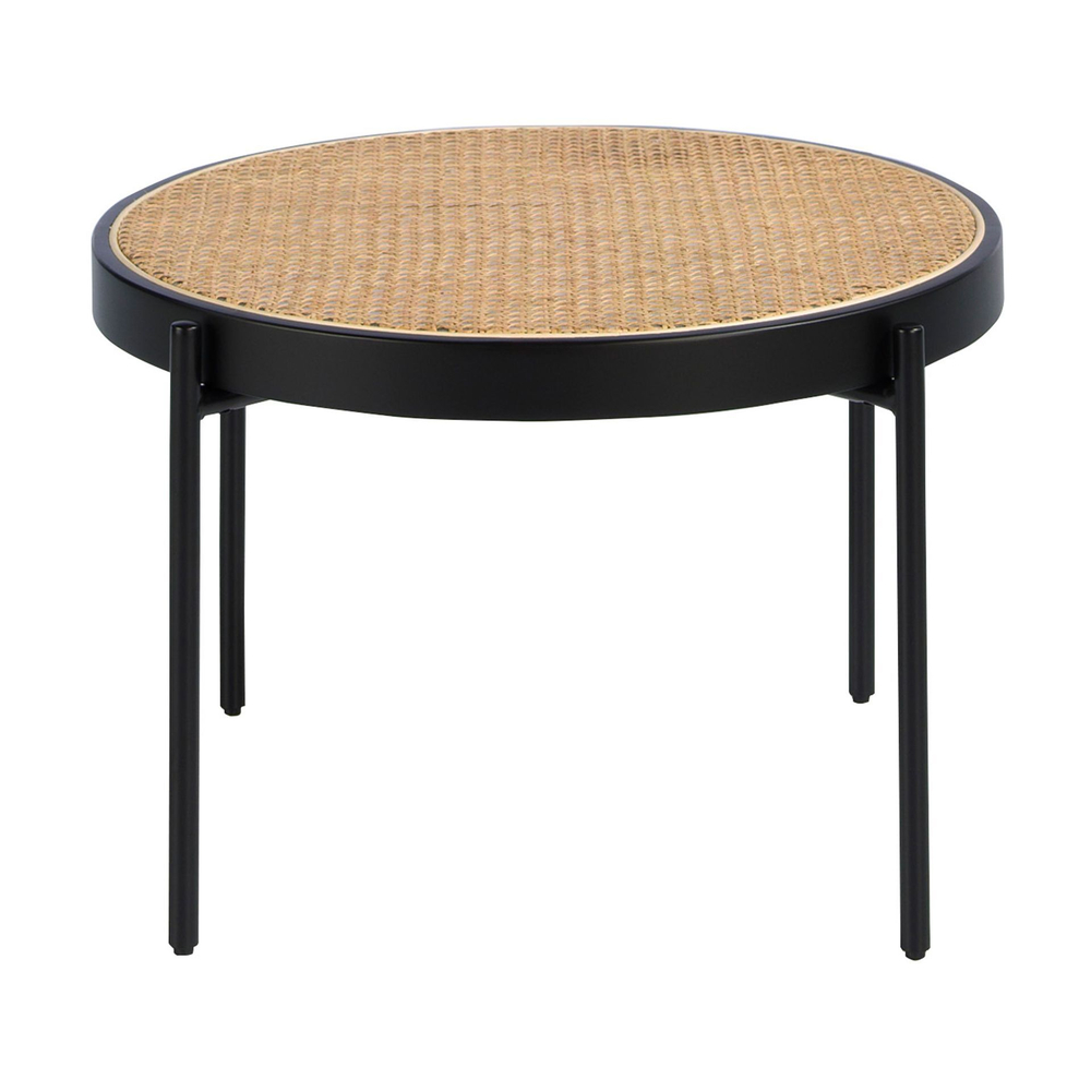 Круглый журнальный столик 2111/TT-S186A из ротанга и стали