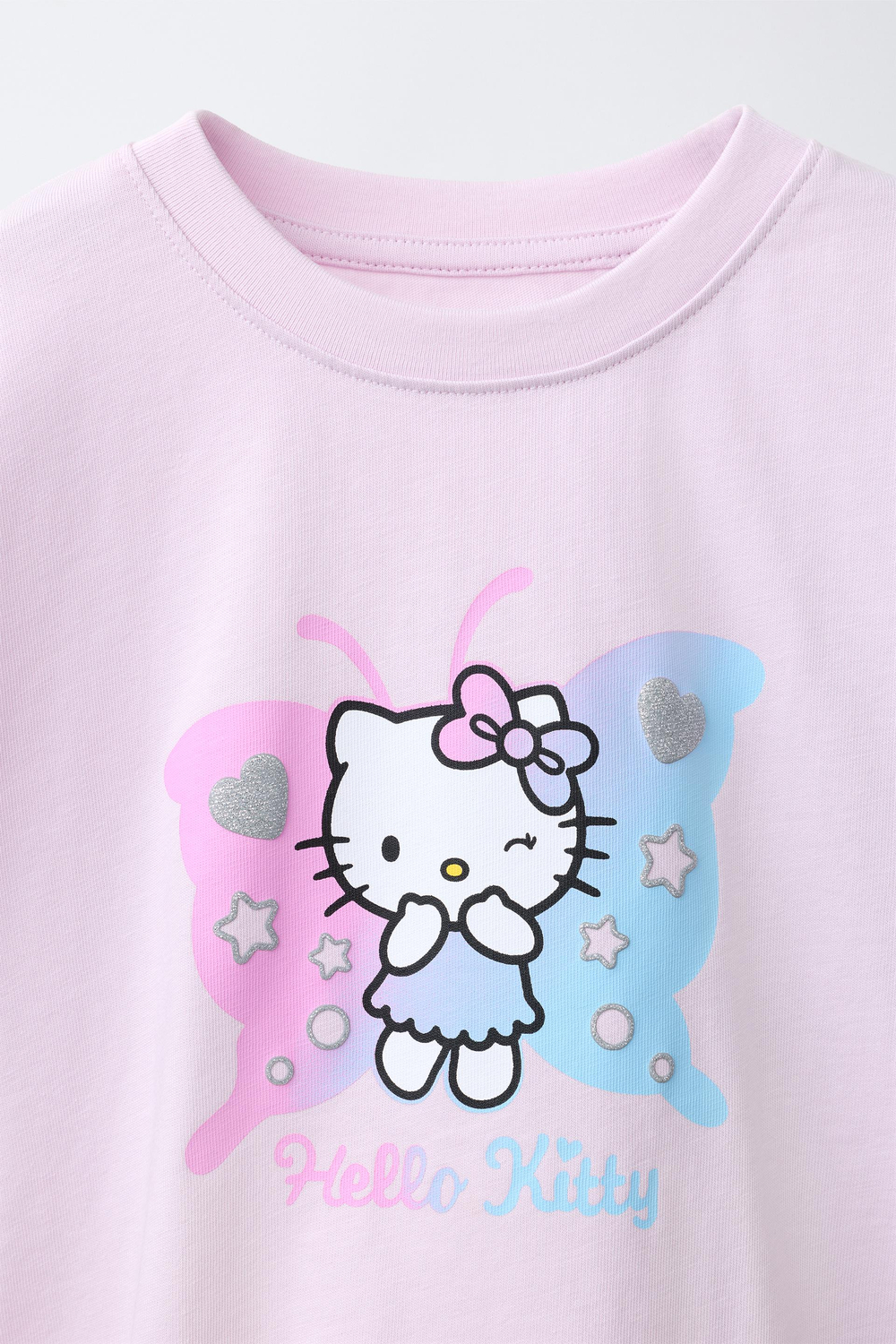 ZARA ФУТБОЛКА HELLO KITTY © SANRIO, РОЗОВЫЙ