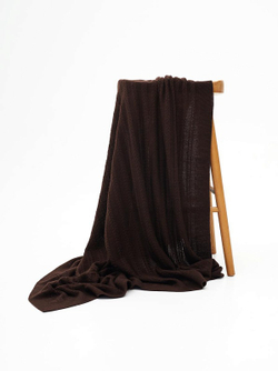 Плед 130x170 Косы ПД039-13 коричневый