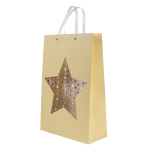 Пакет подарочный "Star" 44*31*12см, прозрач.окно в виде звезды с гологр.эфф.