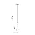 Подвесной светильник P98066-1 antique brass