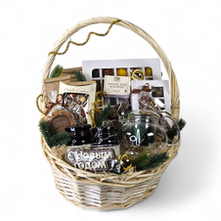 Большая подарочная корзина "Изумрудная сказка"