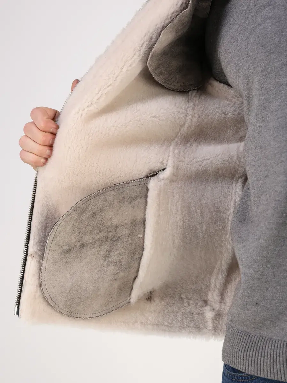 Дубленка натуральная куртка зимняя авиатор пилот