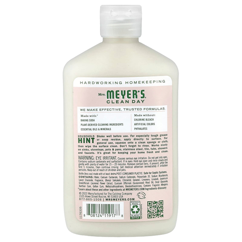 Mrs. Meyers Clean Day, Крем для очищения с пищевой содой, яблоневый цвет, 473 мл (16 жидк. Унций)