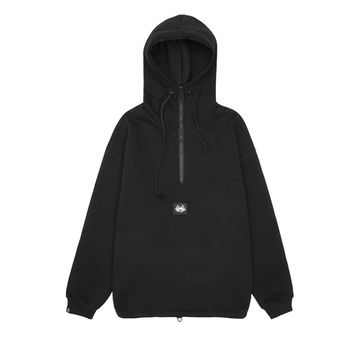 Худи HOOK Халфзип Лого черный