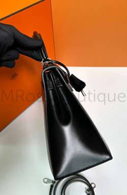 Женская сумка Hermes Kelly черного цвета