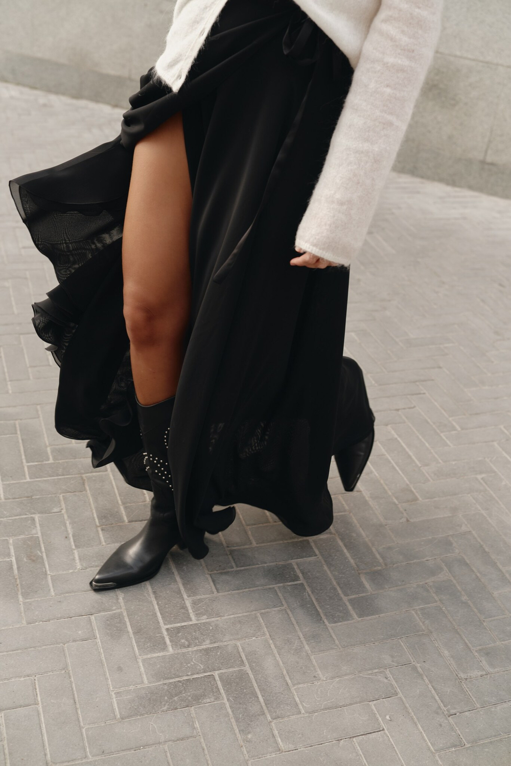 Юбка длинная на завязках