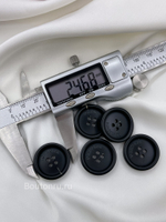 Пуговицы на прокол МаксМ. черные с белой прожилкой