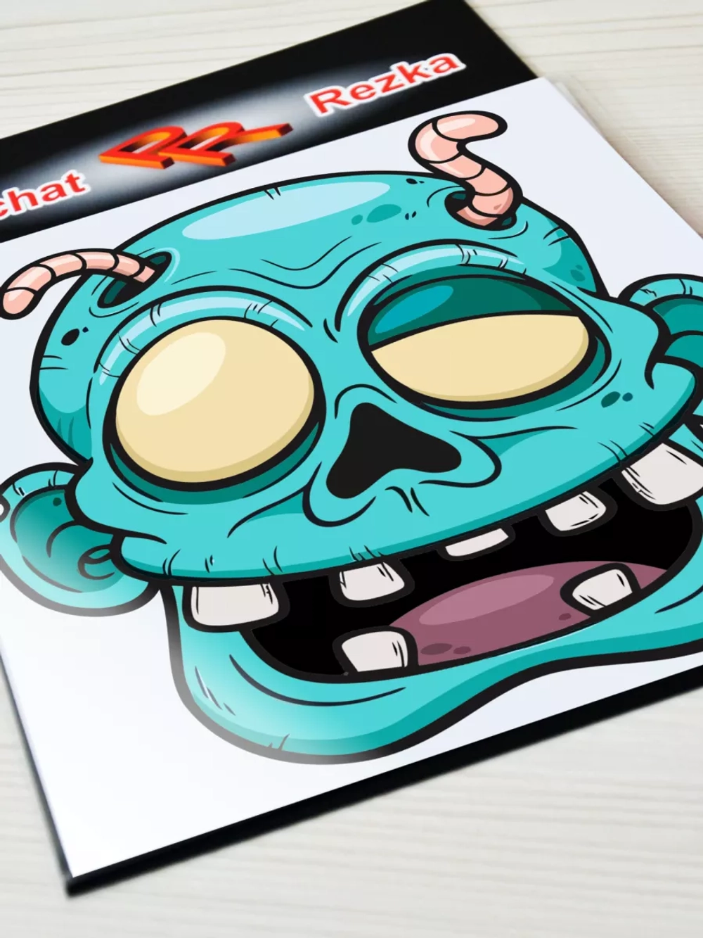 Наклейка - Зомби с червями