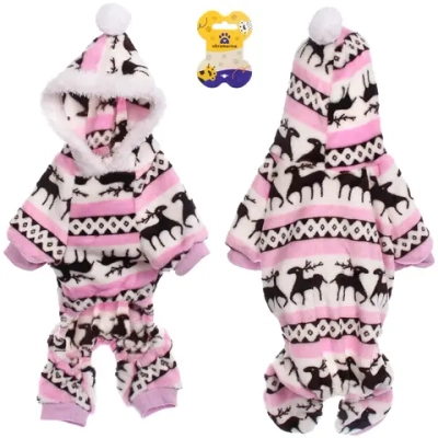 Комбинезон зимний для мелких и средних пород собак «МОДНЫЙ БРО», цвет розовый, р XL