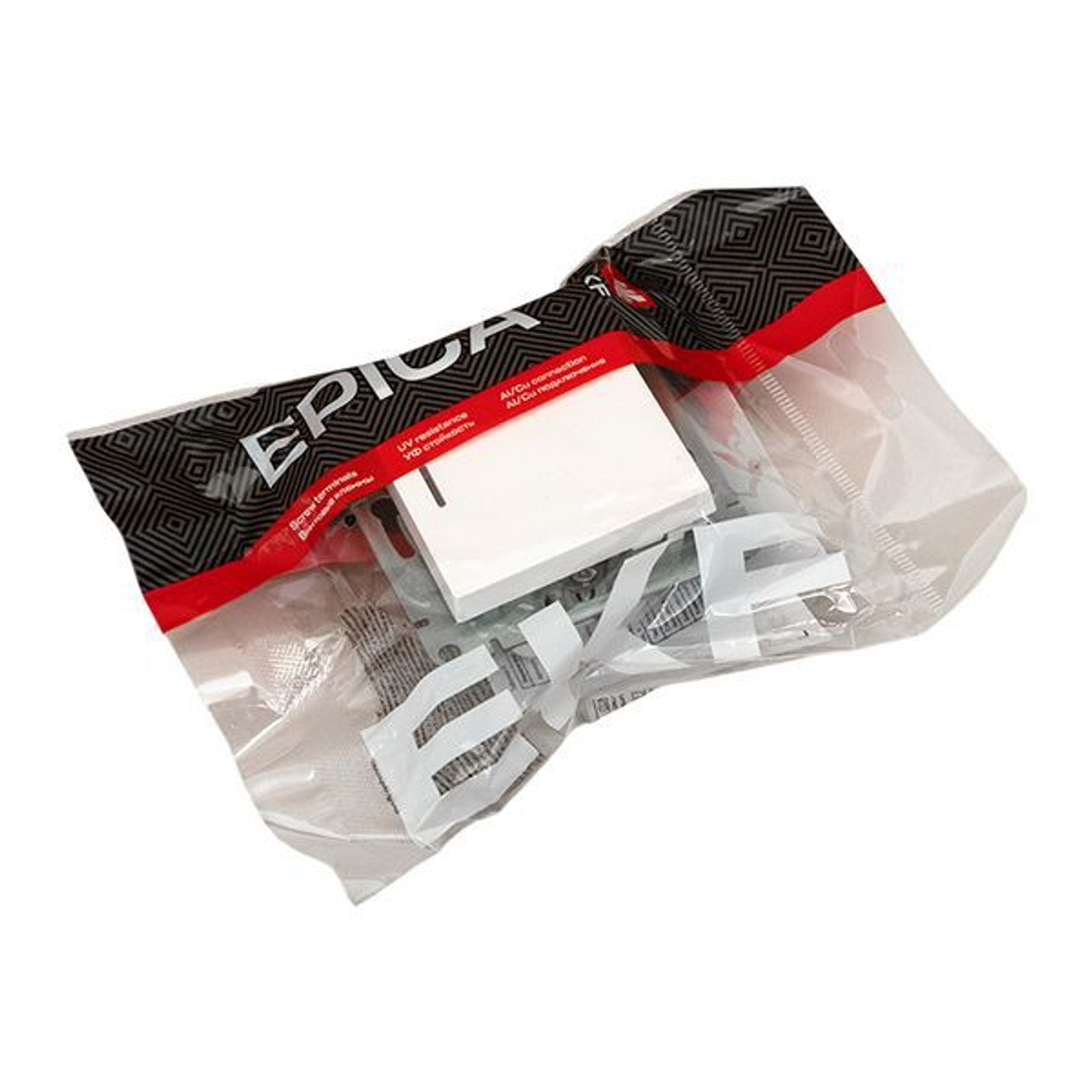 Выключатель 1-кл. СП Эпика с подсветкой механизм бел. EKF UP1-SWW-14