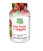 Feel Good Vita, фрукты и овощи, 120 капсул