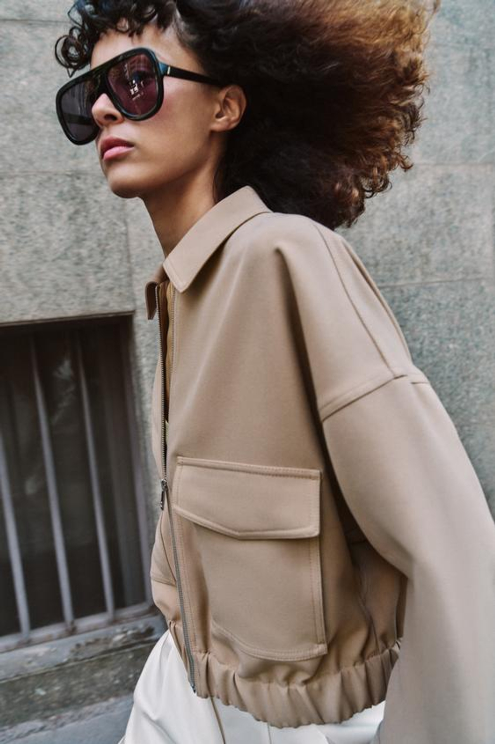 Куртка с резиновыми манжетами -ZARA