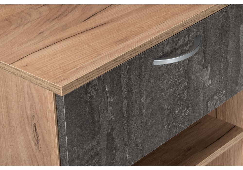 Готовая прихожая Иннэс-3 дуб крафт золотой / камень темный