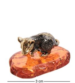 Народные промыслы AM- 400 Фигурка «Крысеныш» (латунь, янтарь)