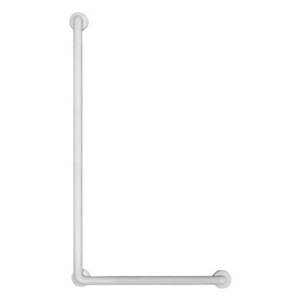 Поручень угловой 3 точки опоры левый алюминий NOFER 15158.120.70.NBA белый
