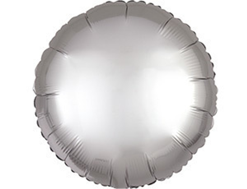 А 18"/46 см, Круг, Сатин, Платина (Platinum), 1 шт