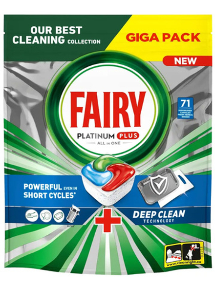 Таблетки для посудомоечной машины Fairy 71 шт Platinum PLUS DEEP CLEAN