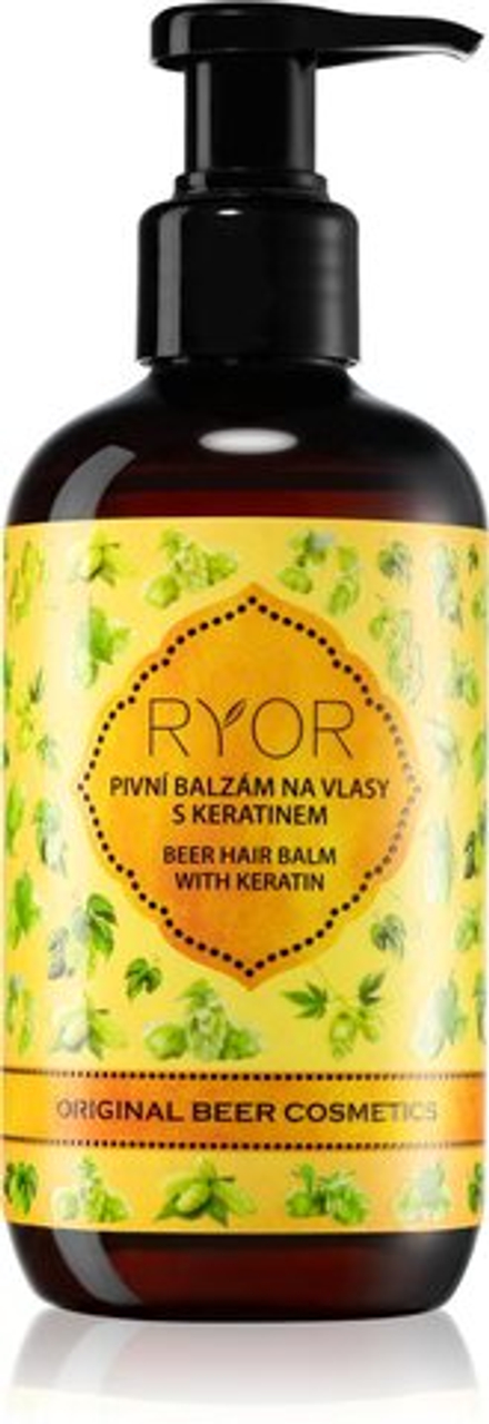 RYOR Original Beer Cosmetics - пивной бальзам для волос с кератином /   250  ml  / GTIN 8594007972382