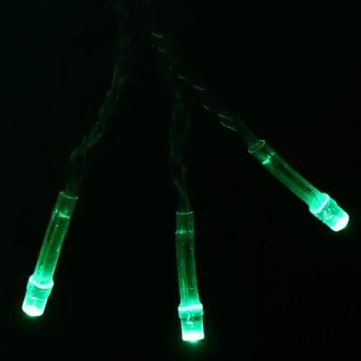 Гирлянда для дома БАХРОМА ш3м* в30/50см 120 ламп LED, прозрачн. провод, 8 реж, IP-20, Зеленый (возможность соединения)