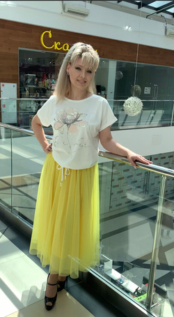 Итальянская двойная юбка на мягком поясе