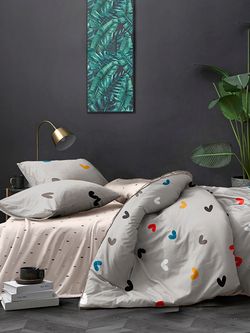 Постельное белье полисатин Simple House "Lazar/Lazar (компаньон)" евро Наволочка 50х70 см 2 шт Простынь 240x215 см Пододеяльник 200x215 см