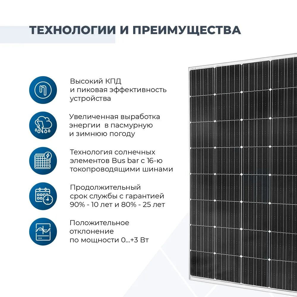 Солнечная панель 250Вт OS-250М One-sun, солнечная батарея для дома, для дачи, 12В, 1шт.