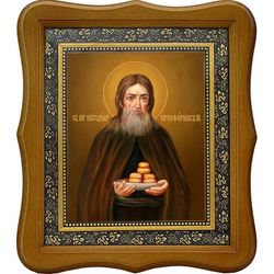 Никодим Печерский, преподобный просфорник. Икона на холсте.