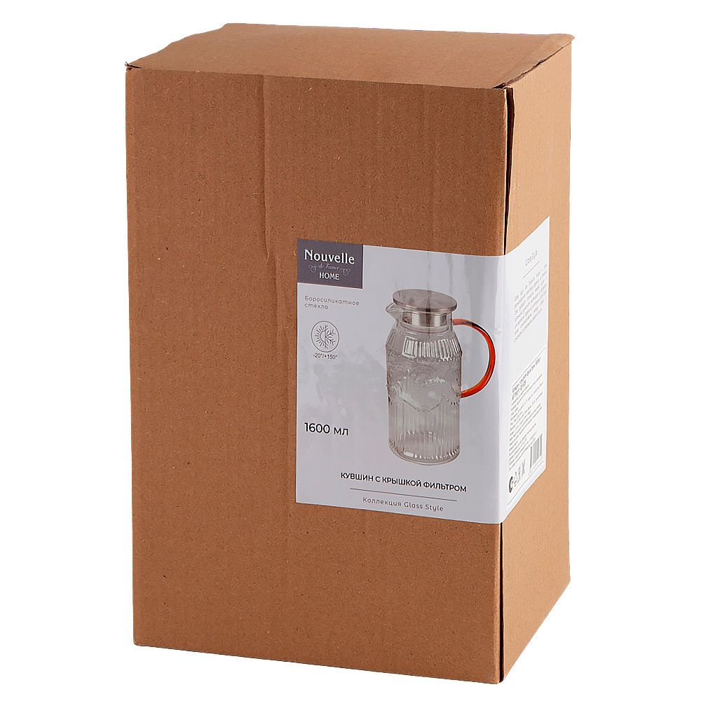 Кувшин с крышкой фильтром v=1600 мл (индивидуальная упаковка)