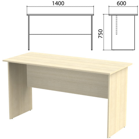 Стол письменный "Канц", 1400х600х750, цвет дуб молочный (КОМПЛЕКТ)