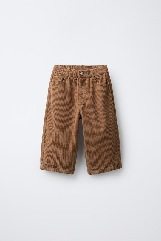 ZARA Х BENSIMON ® ВЕЛЬВЕТОВЫЕ БРЮКИ, КАРАМЕЛЬНЫЙ